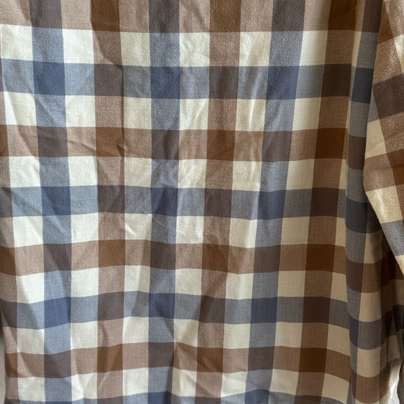 NWT Daniel Cremieux Cotton Brown/Blue Flannel Plaid Elbow Patches Shirt Sz XXL - Picture 7 of 11